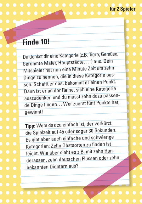 50 lustige Spiele für unterwegs 50 lustige Spiele für unterwegs