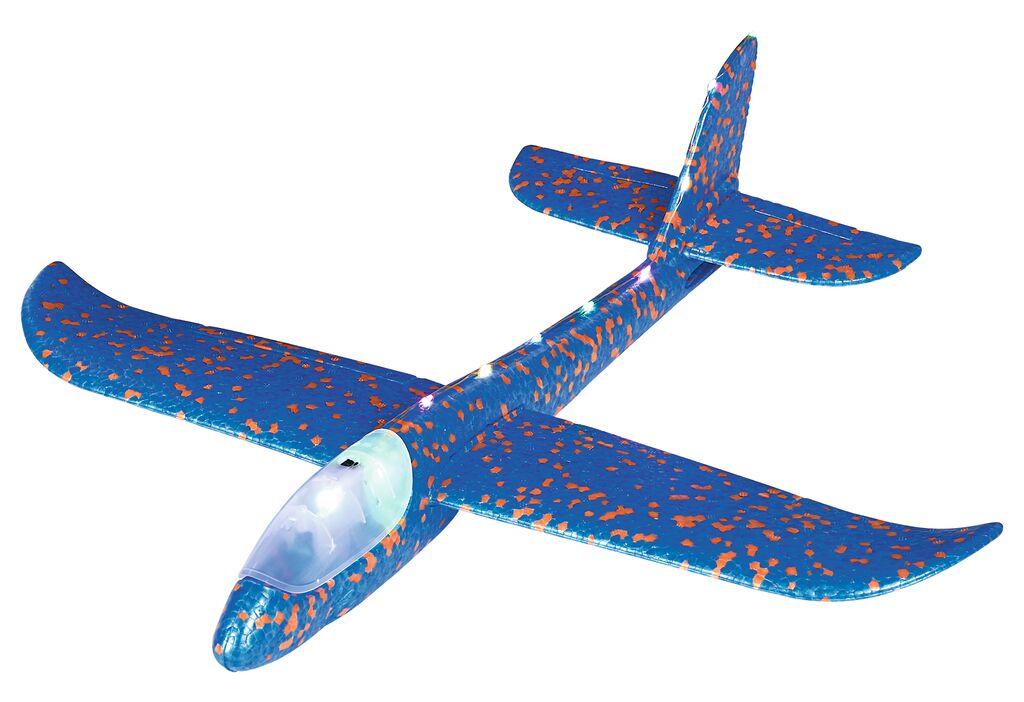 Leuchtender Segelflieger (mit LEDs) blau