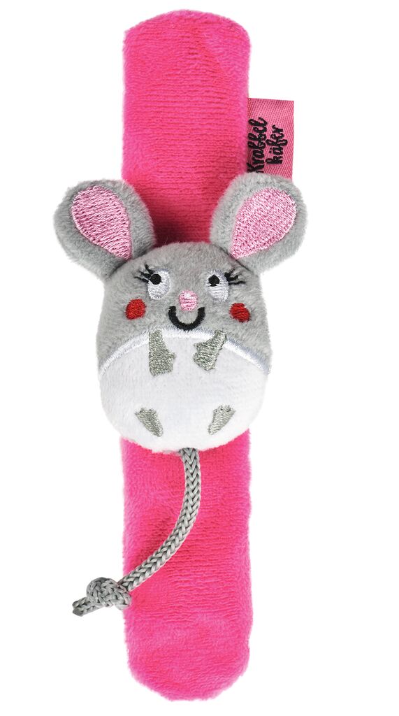 Krabbelkäfer Flauschiges Schnapp-Armband rosa