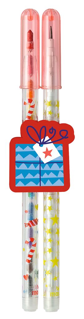 2 in 1 Steckstift mit Radierer Geschenke rot
