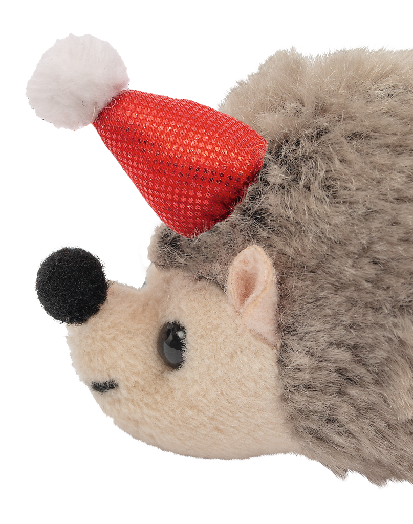 Plüschiger Weihnachtsflitzer Igel