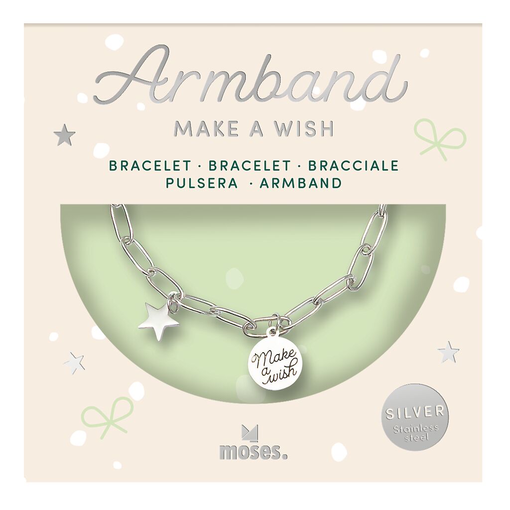 Sternchen-Armband Make a wish silber