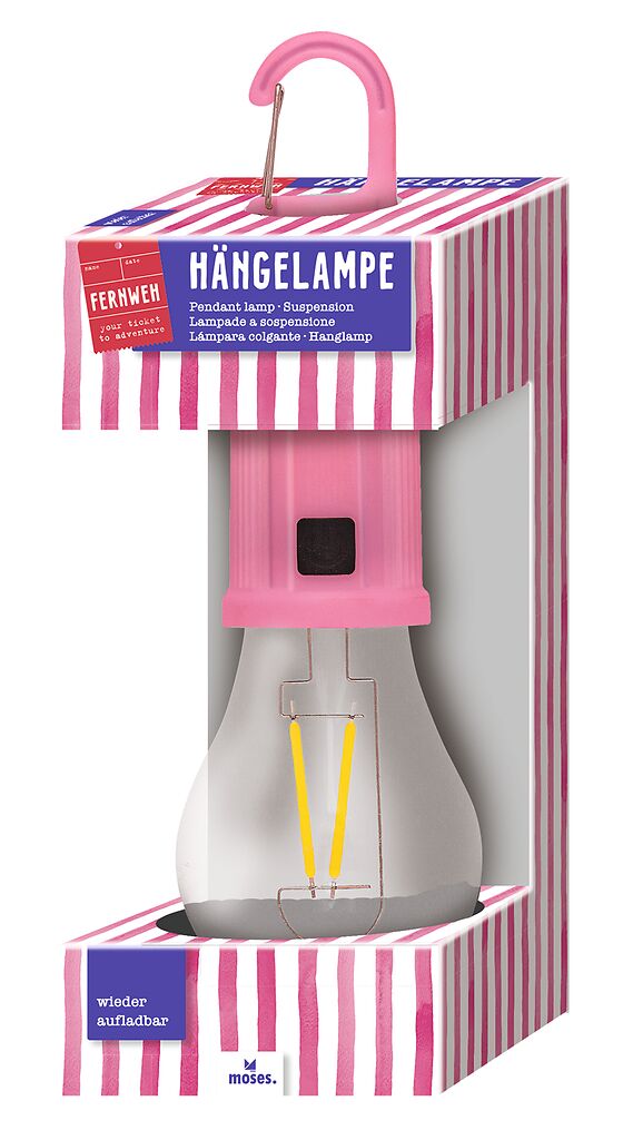 Fernweh Hängelampe Big Bulb rosa