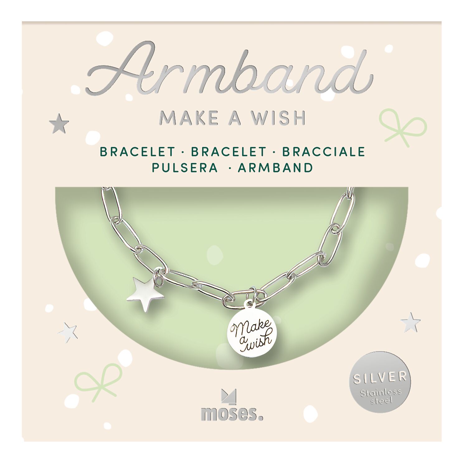 Sternchen-Armband Make a wish silber