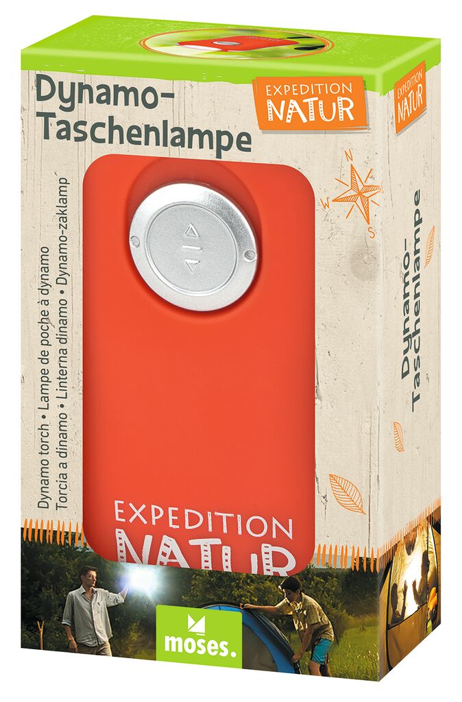 Expedition Natur Dynamo Taschenlampe rot