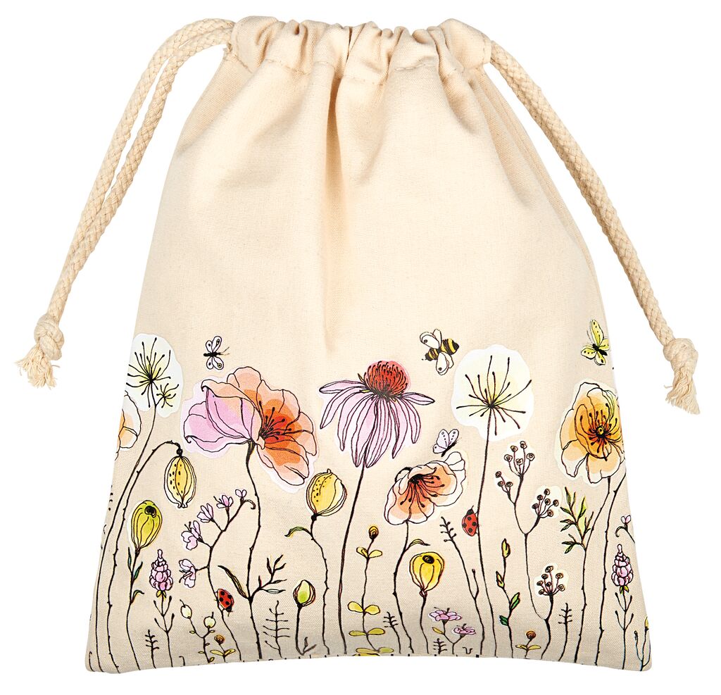 Geschenkbeutel Bio-Baumwolle Flowers