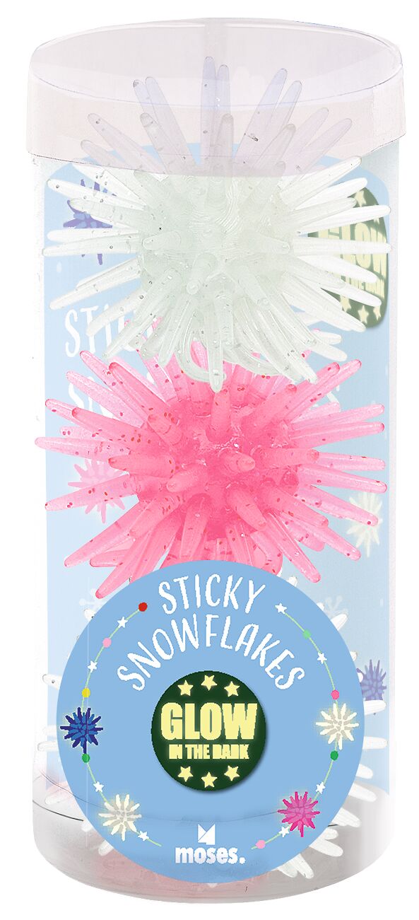 Nachtleuchtende Sticky Snowflakes pink