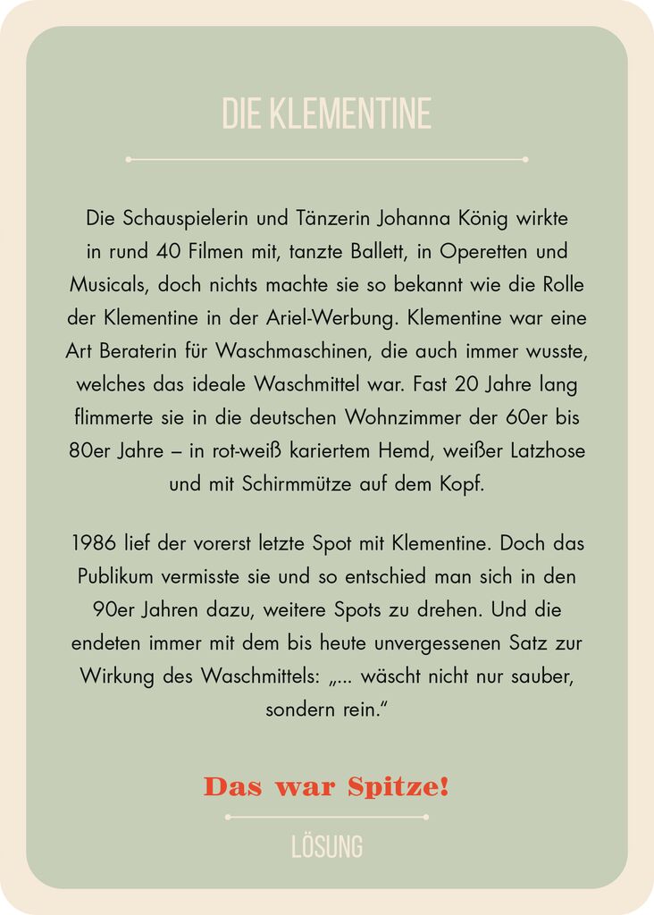 Das war spitze! Retro-Quiz Das war spitze! Retro-Quiz