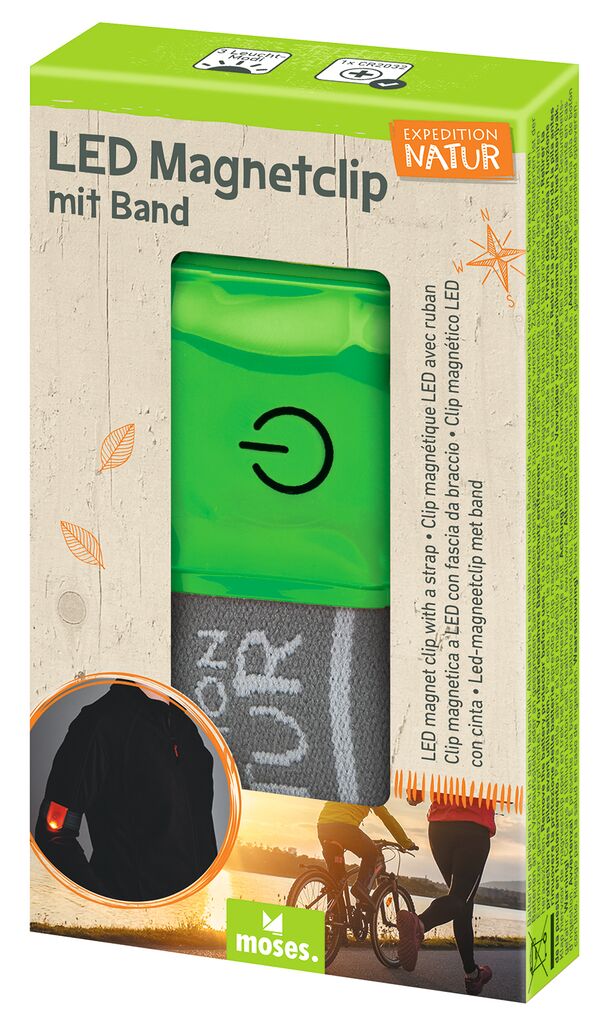 LED Magnetclip mit Band gelb
