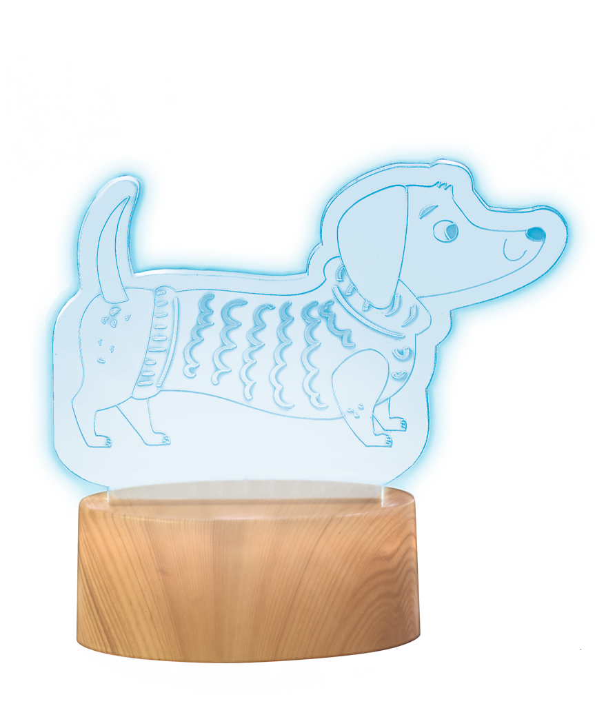 LED-Tier Winterzauber Hund