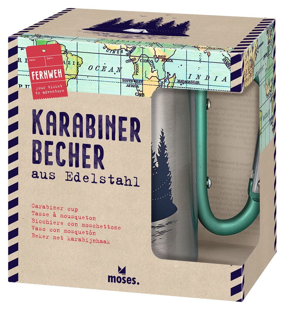 Fernweh Karabiner-Becher Into the wild