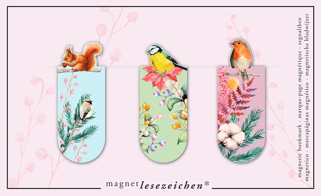 Magnetlesezeichen Bird Romance