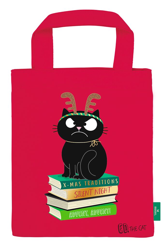 Ed, the Cat Büchertasche Xmas