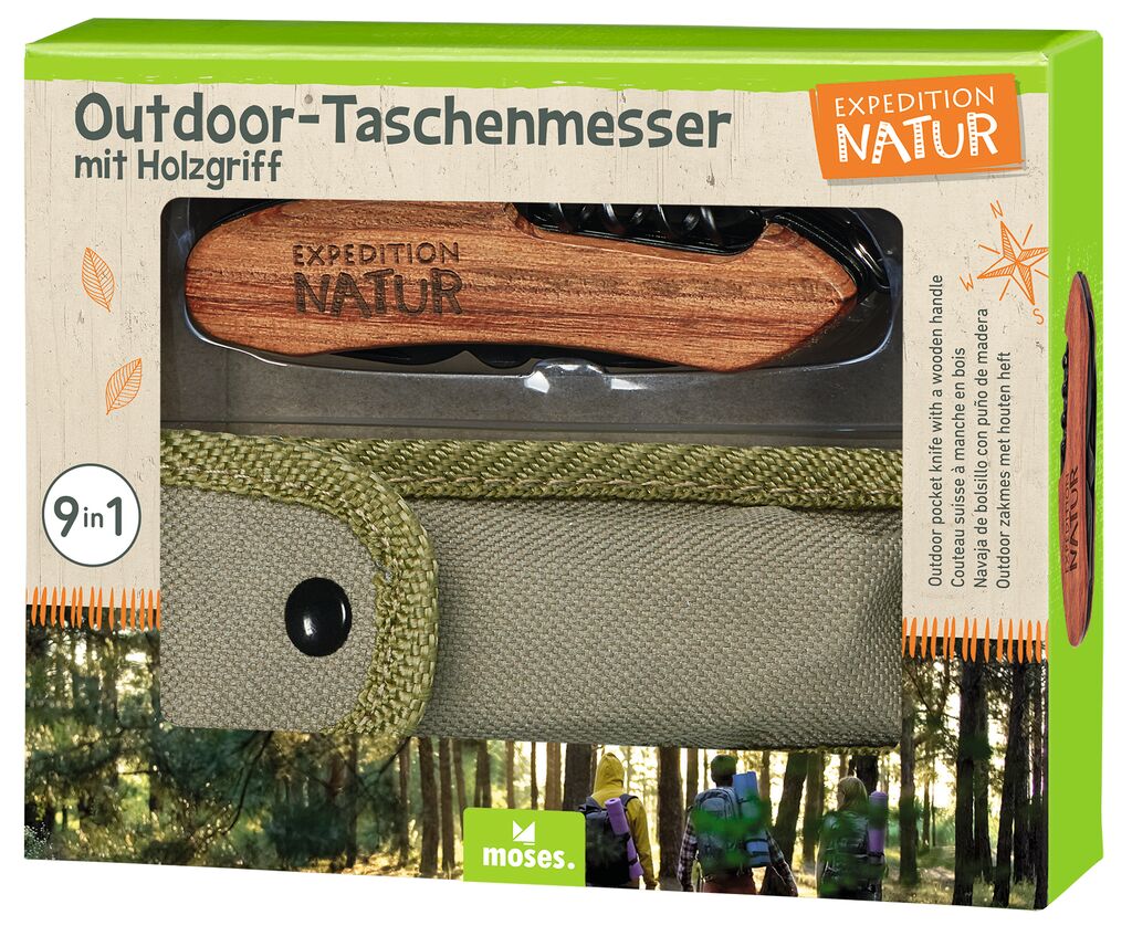 Expedition Natur Outdoor-Taschenmesser mit Holzgriff Expedition Natur Outdoor-Taschenmesser mit Holzgriff