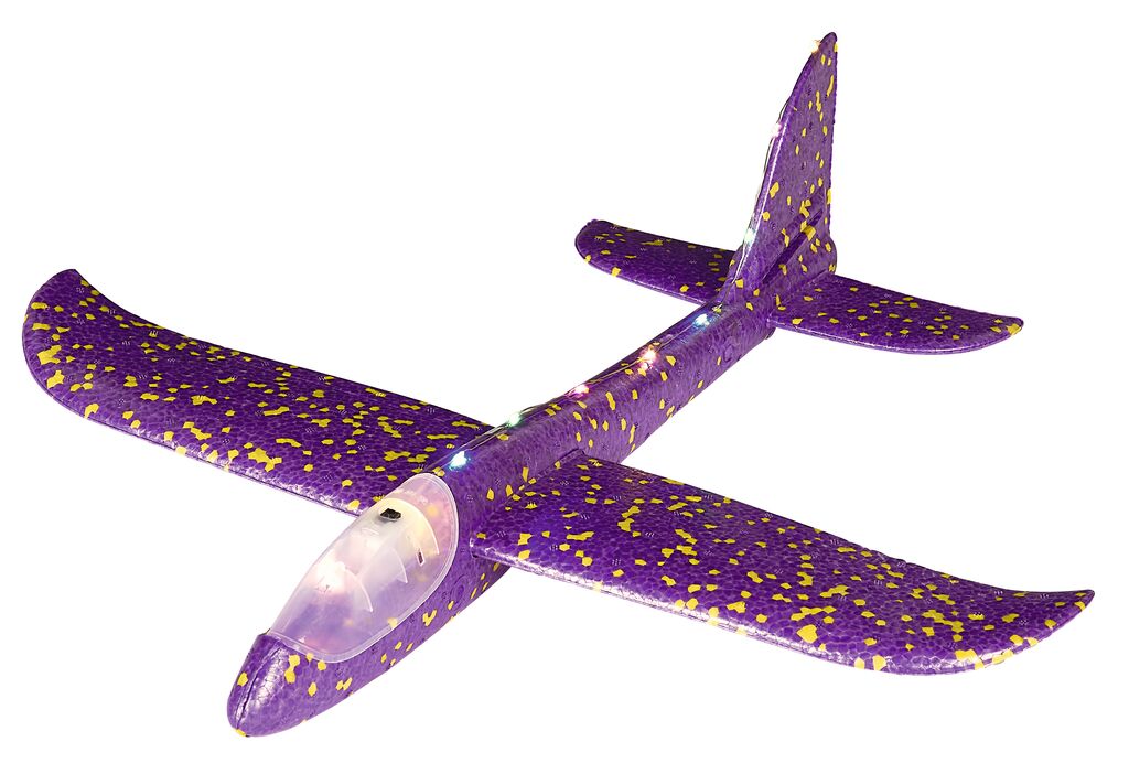 Leuchtender Segelflieger (mit LEDs) violett