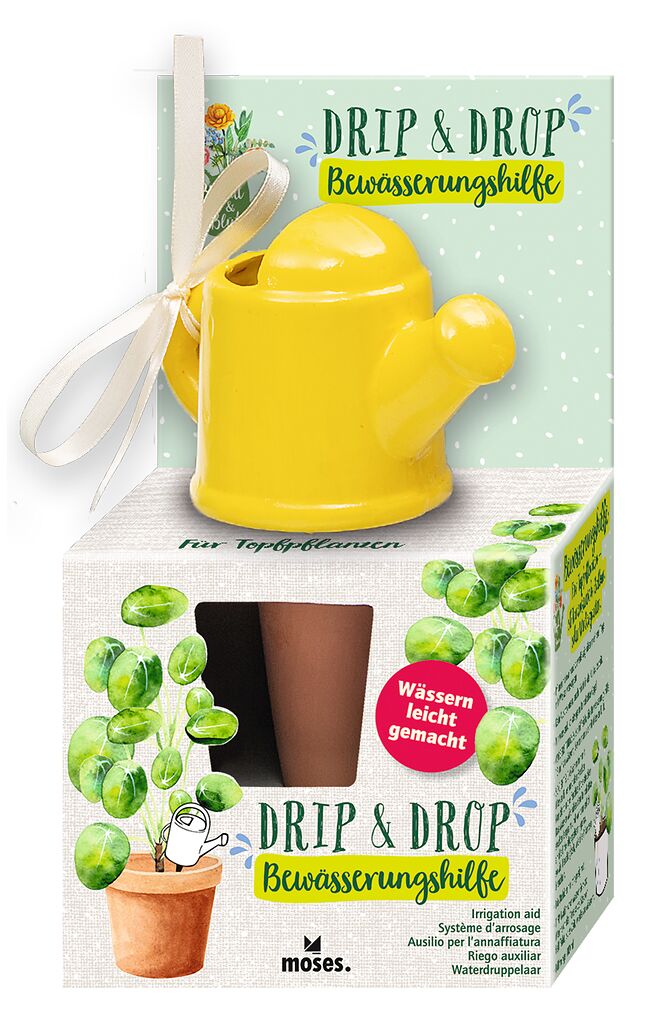Blatt & Blüte Drip & Drop Bewässerungshilfe gelb