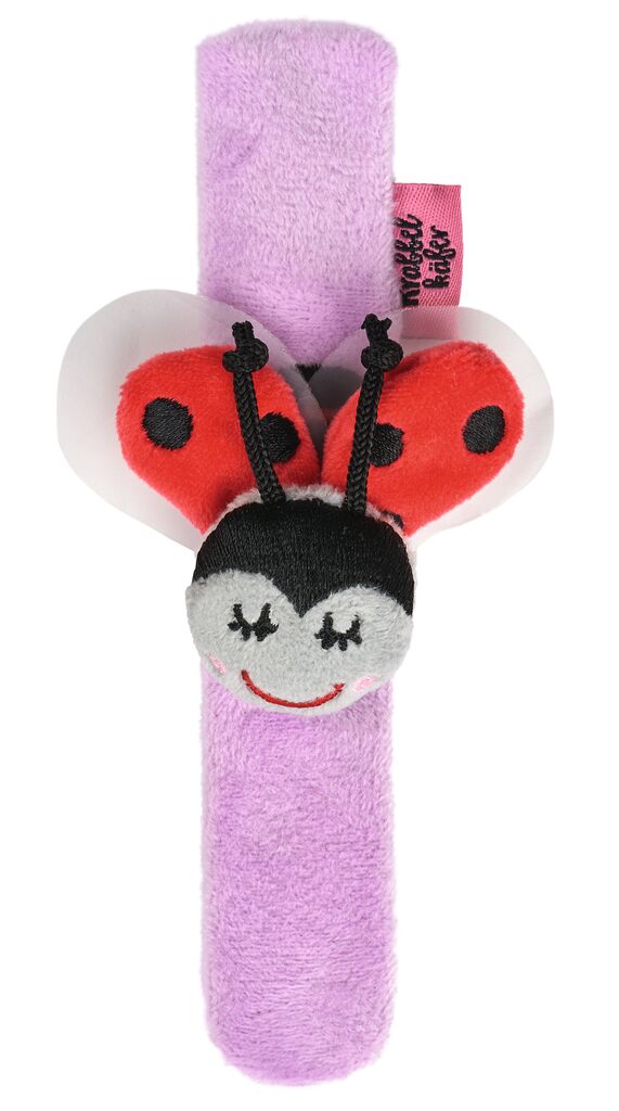 Krabbelkäfer Flauschiges Schnapp-Armband violett
