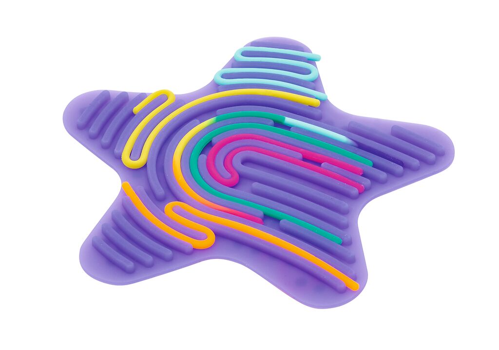 Happy Day Sensorik-Stern mit Silikonschnüren violett