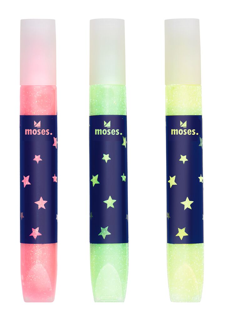 Nachtleuchtender Glitzer-Kleber 3er Set