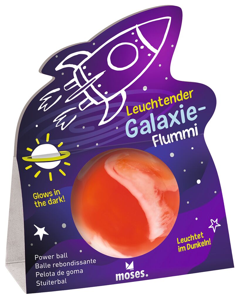 Leuchtender Galaxie-Flummi orange Leuchtender Galaxie-Flummi orange