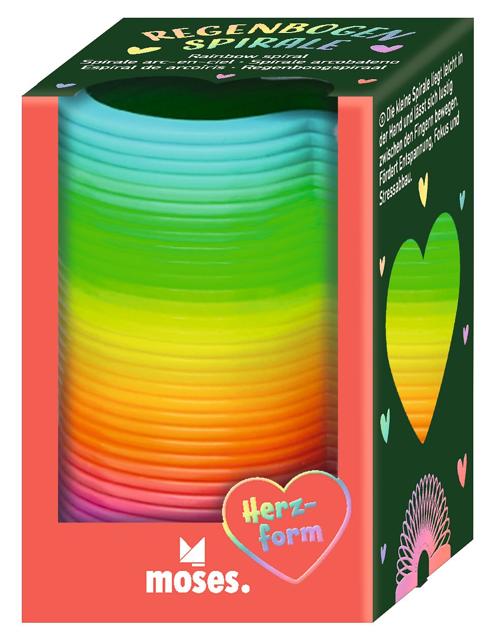 Regenbogen-Spirale Herz