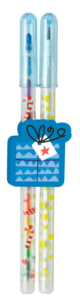 2 in 1 Steckstift mit Radierer Geschenke blau