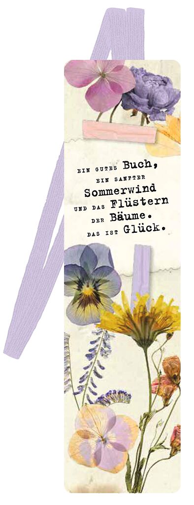 moses. libri_x Lesezeichen mit Band Buchblüte