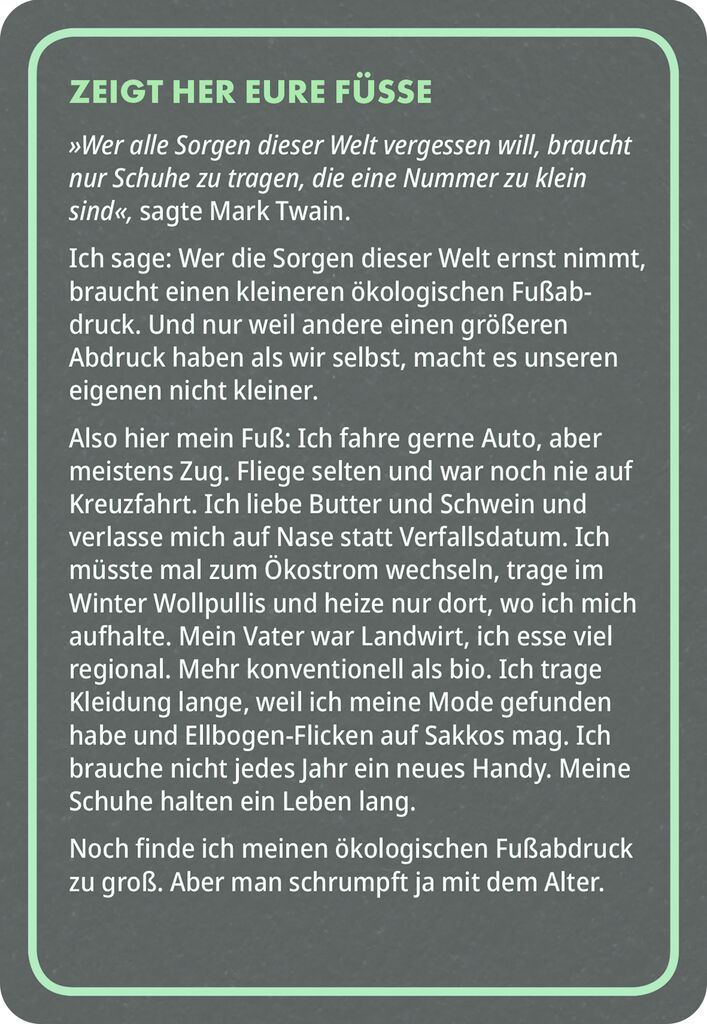 50 Fragen an Knigge: Umwelt 50 Fragen an Knigge: Umwelt