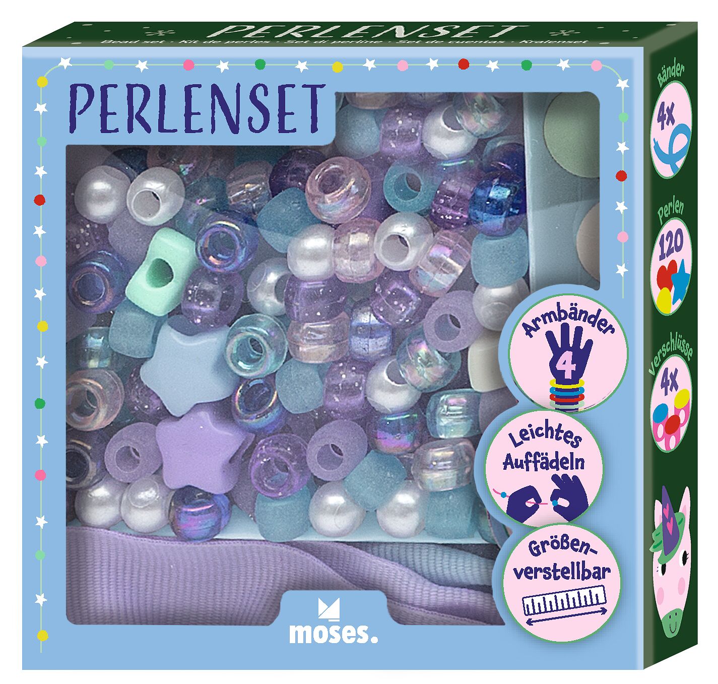 Perlenset Winterzauber blau
