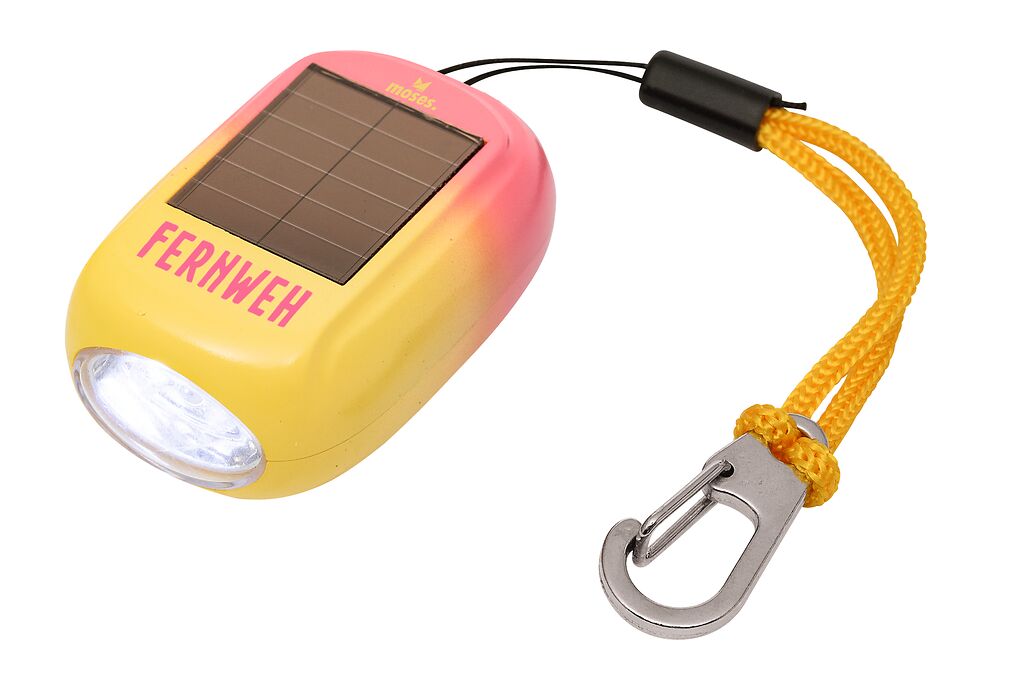 Fernweh Mini-Dynamo-Solar Taschenlampe gelb | Gelb