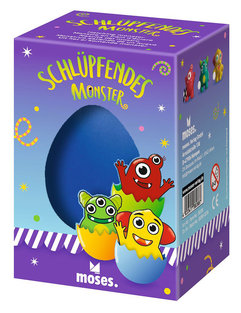 Schlüpfendes Monster blau
