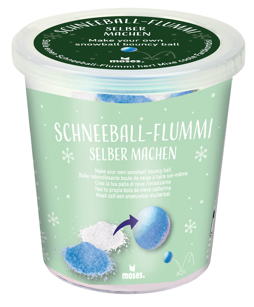 Schneeball-Flummi selber machen blau