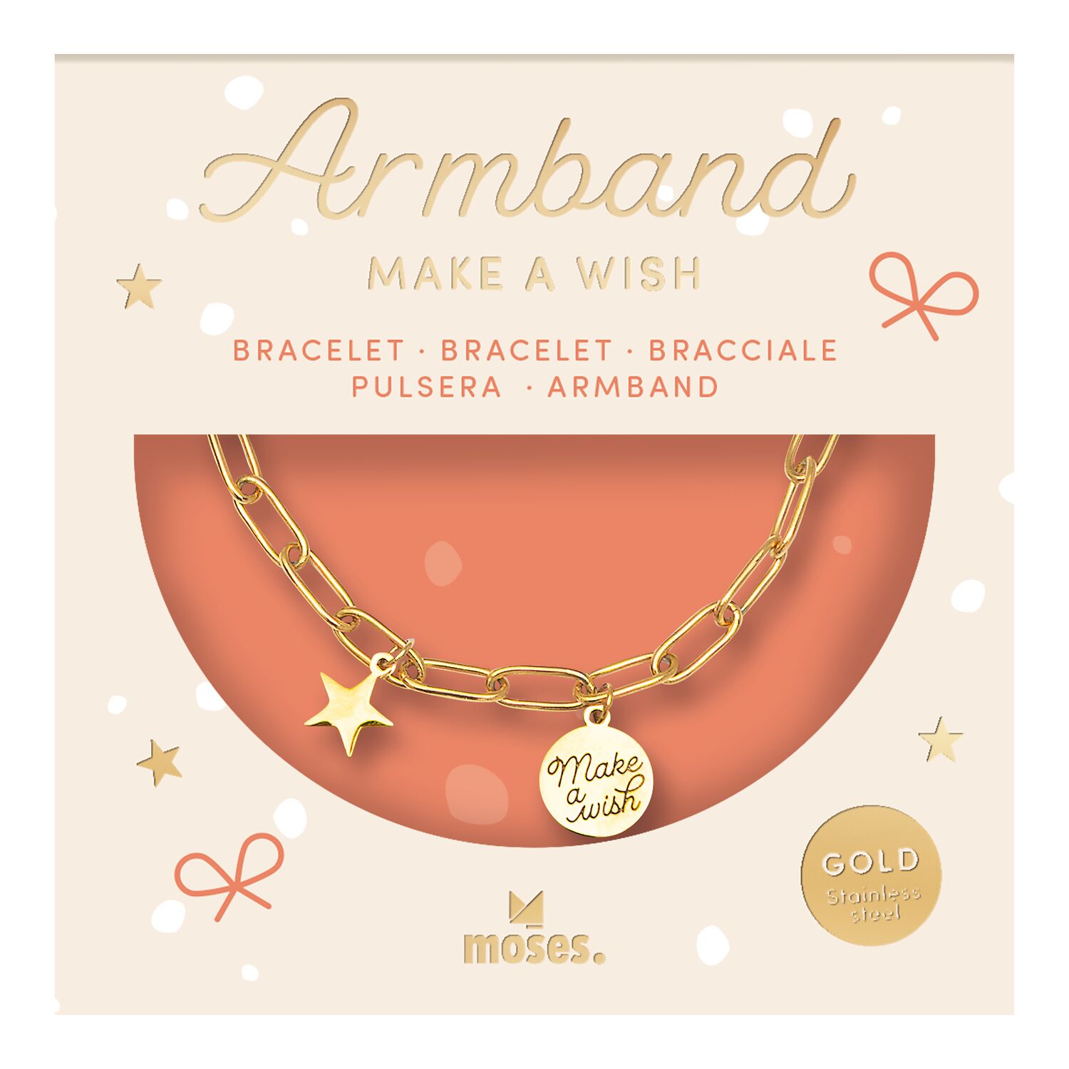 Sternchen-Armband Make a wish gold
