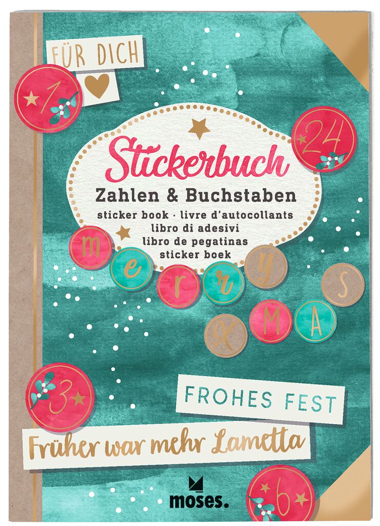 Stickerbuch Weihnachten für Zahlen und Buchstaben