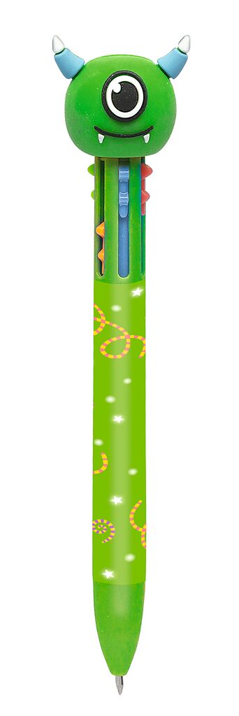 Monster 6-Farb-Gelschreiber grün