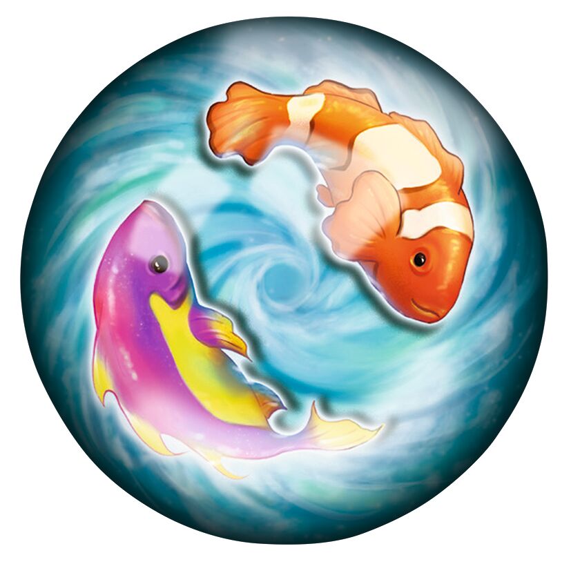 Leuchtender Schlitterball Ozean Fische