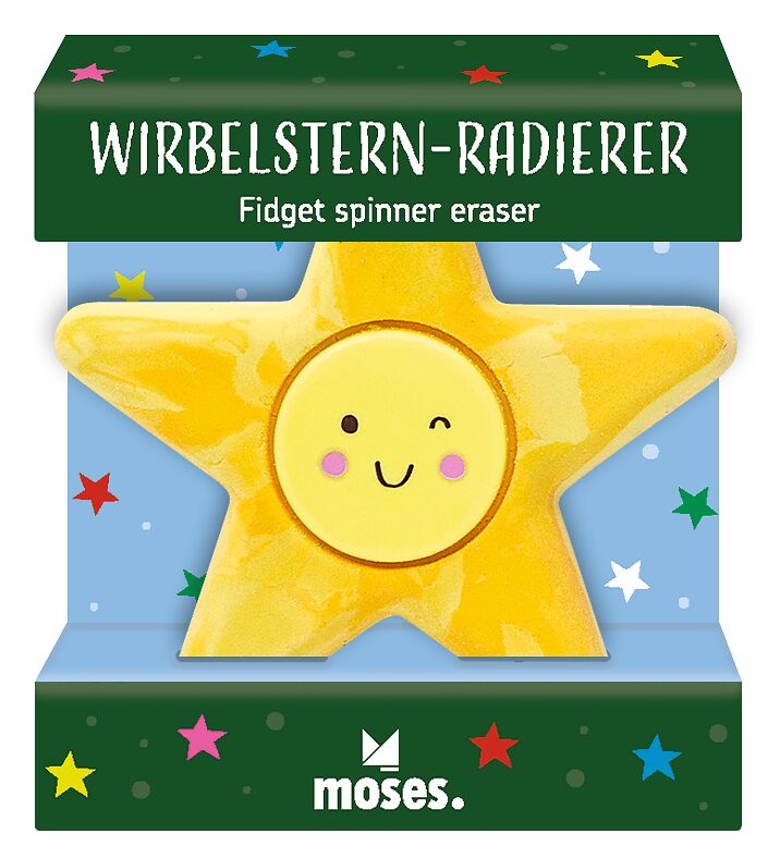 Wirbelstern-Radierer gelb