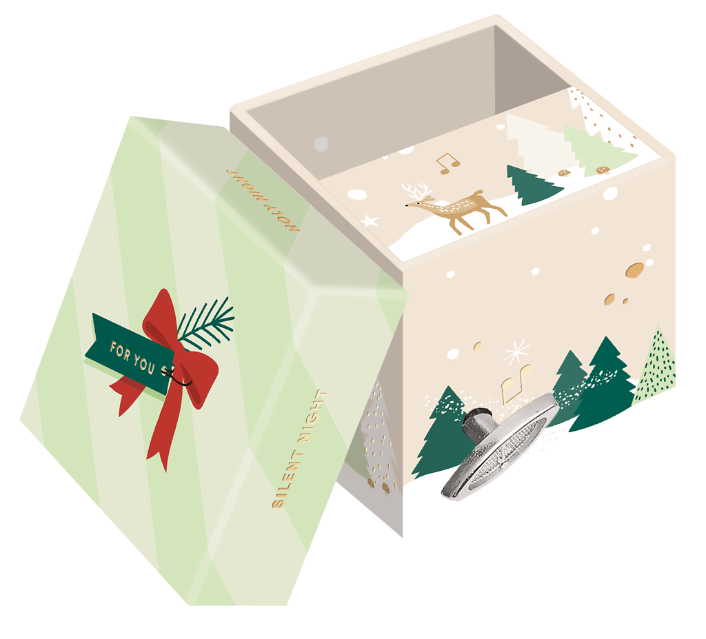 Spieluhr-Geschenkbox grün