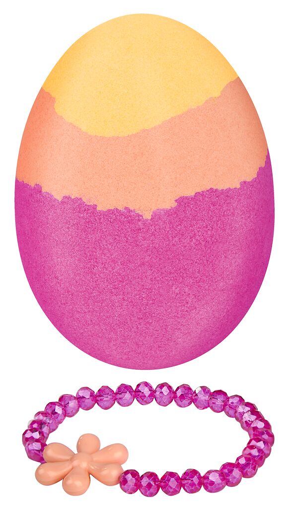 Sprudelndes Zauber-Ei mit Armband pink