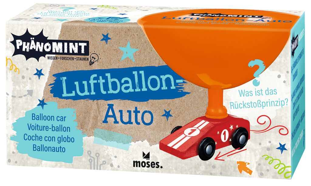 PhänoMINT Luftballon-Auto rot