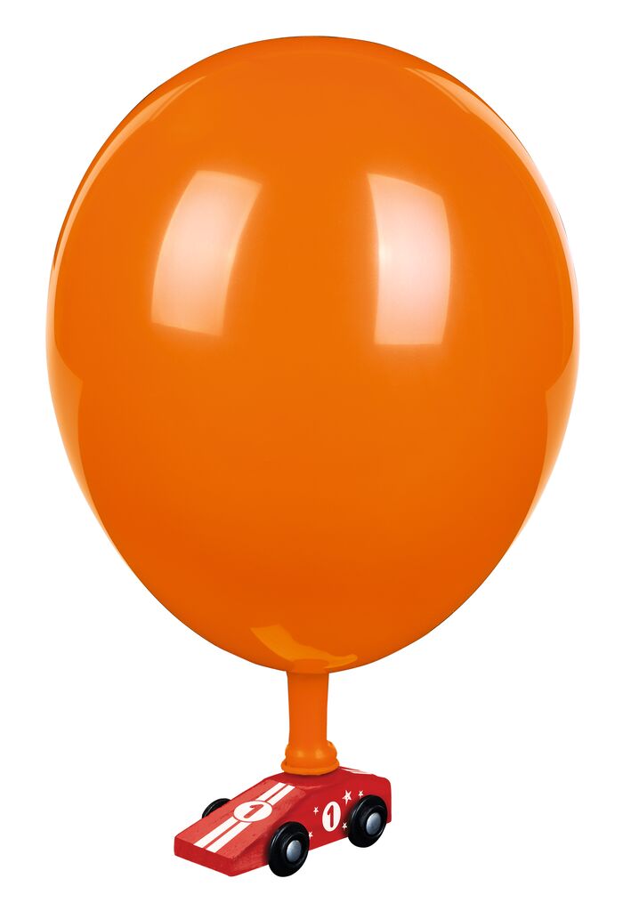 PhänoMINT Luftballon-Auto rot