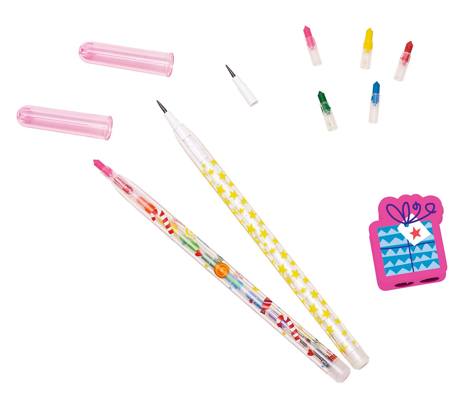 2 in 1 Steckstift mit Radierer Geschenke pink