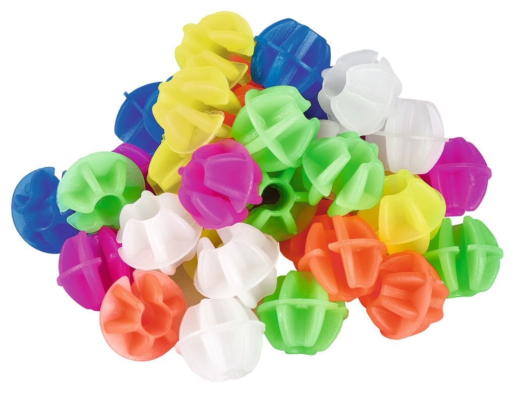 Fröhlich-bunte Speichendeko Klicker