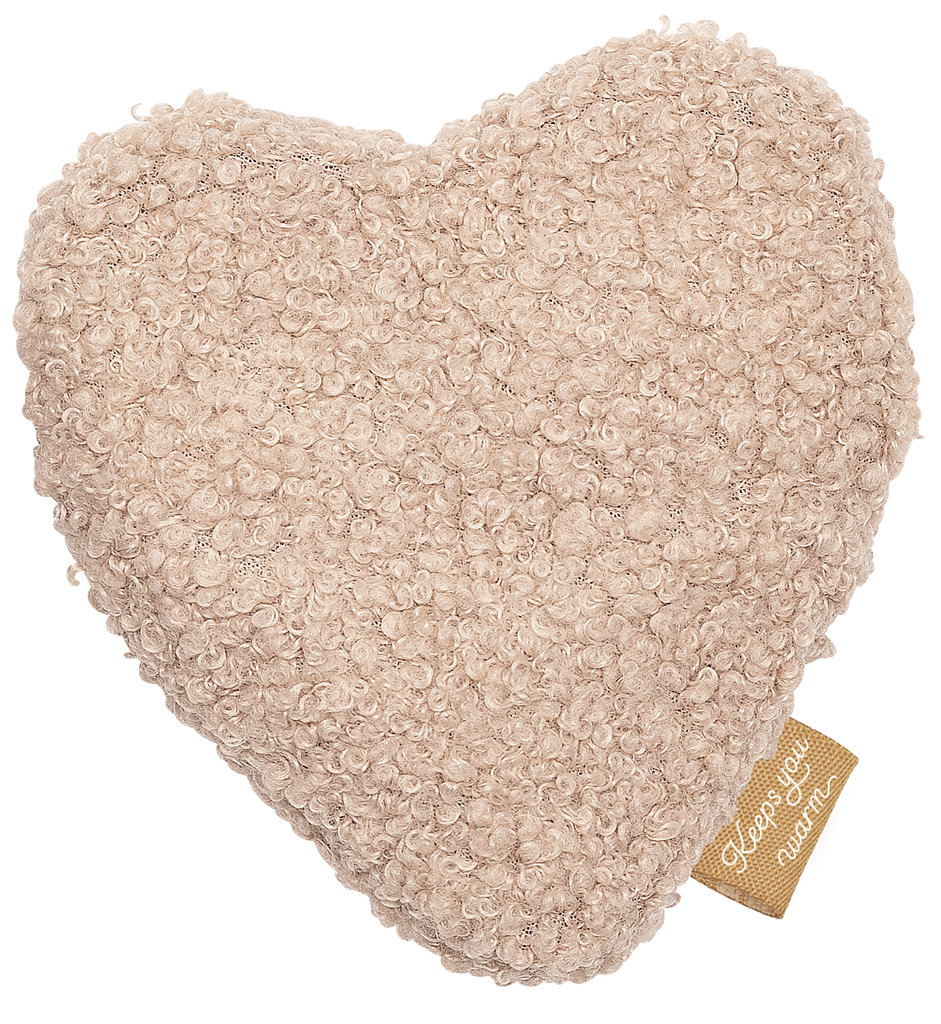 Kirschkernkissen Kuschel-Herz beige