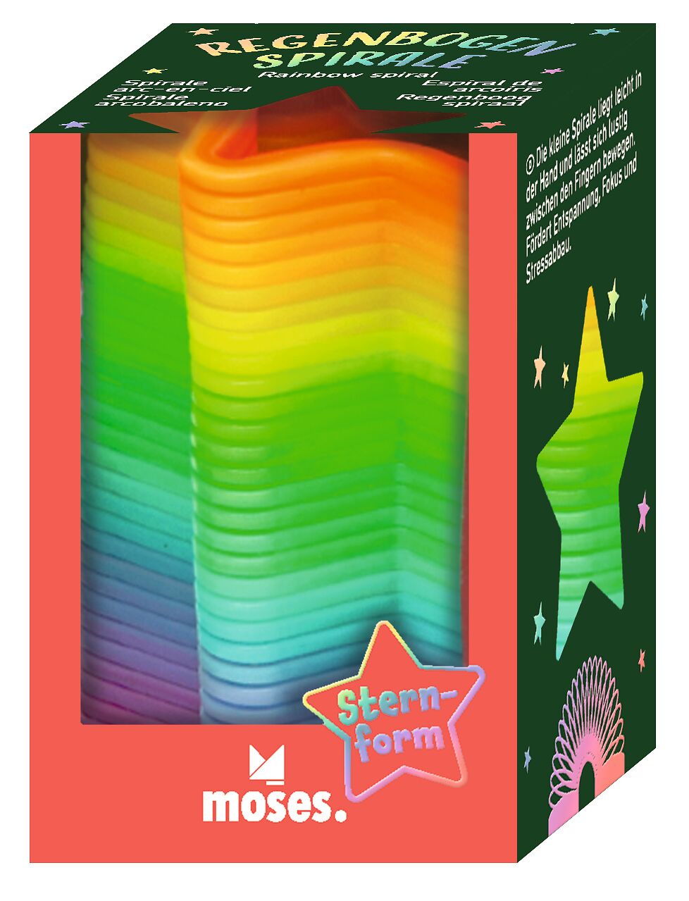 Regenbogen-Spirale Stern