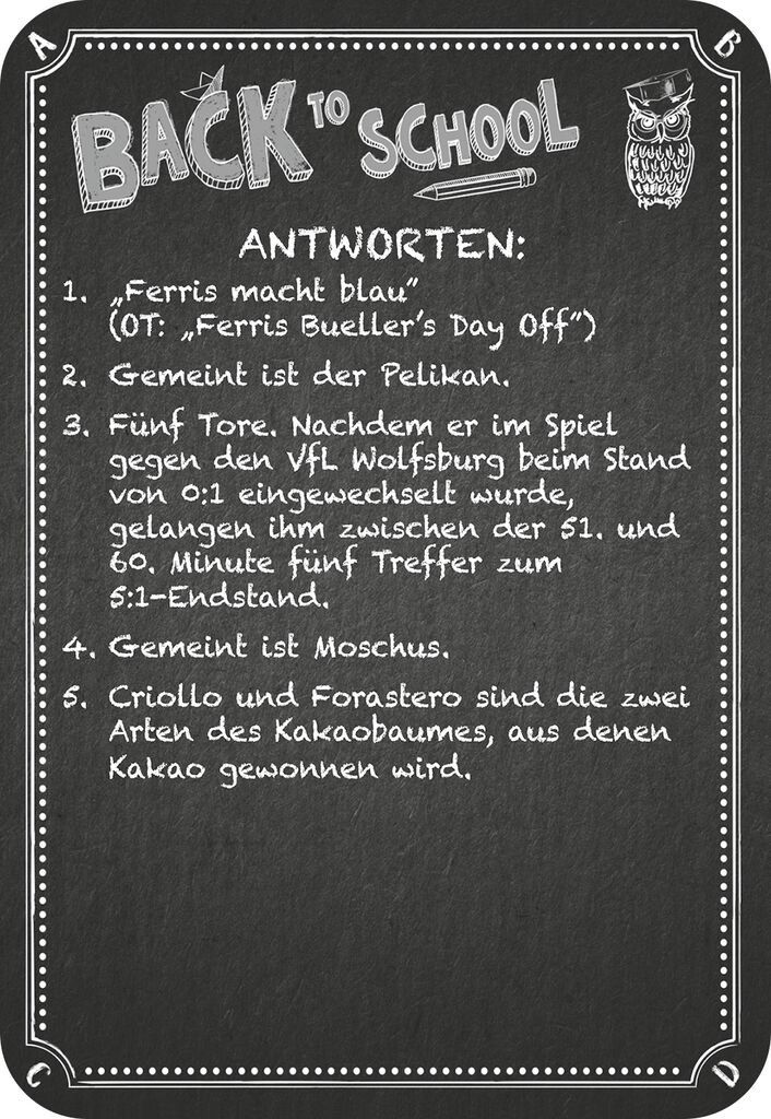 Kneipenquiz - Back to School (4. Ergänzungsset) Kneipenquiz - Back to School (4. Ergänzungsset)