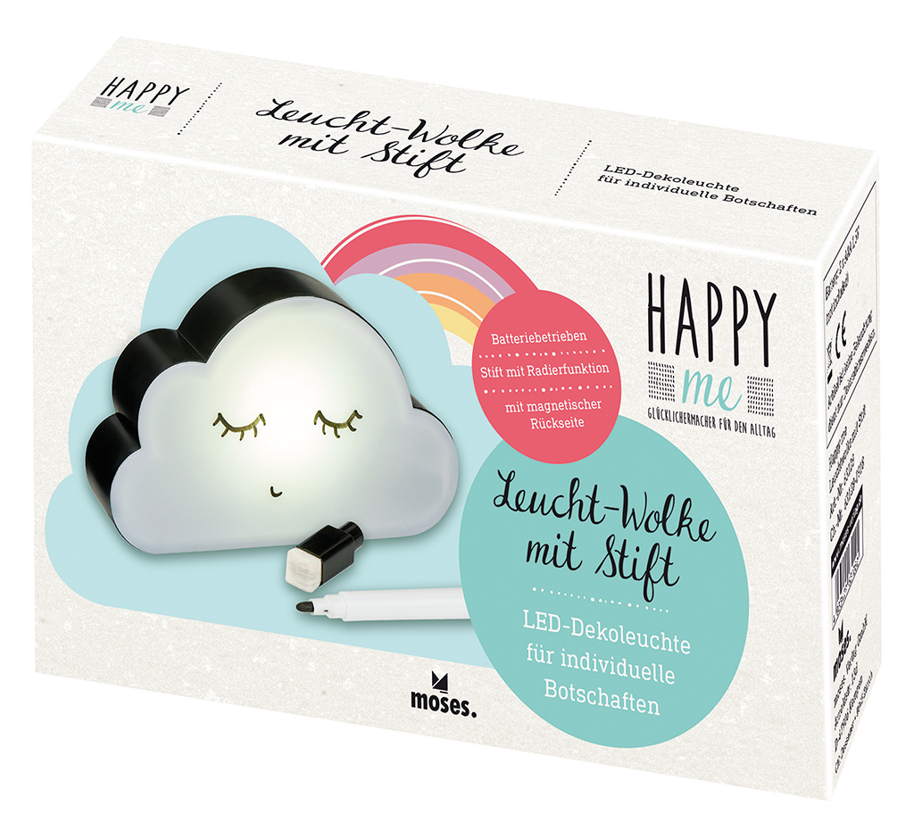 Happy me Leucht-Wolke (magnetisch) mit Stift Happy me Leucht-Wolke (magnetisch) mit Stift