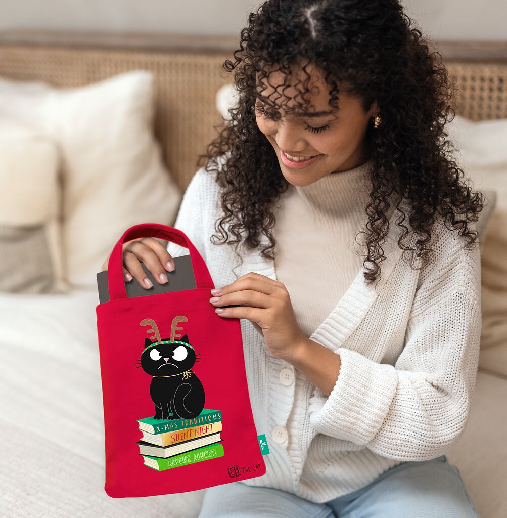 Ed, the Cat Büchertasche Xmas
