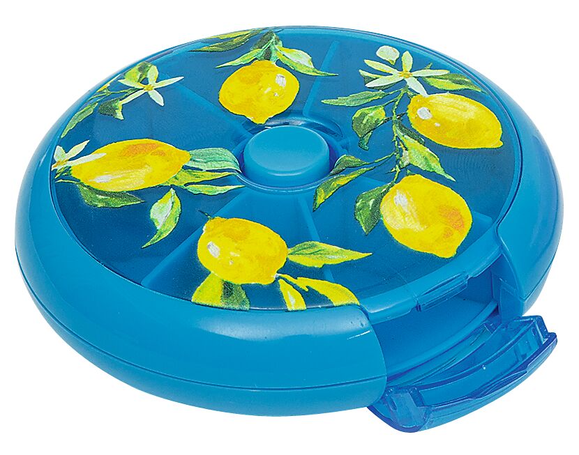 Fernweh Pillenbox Care to go blau