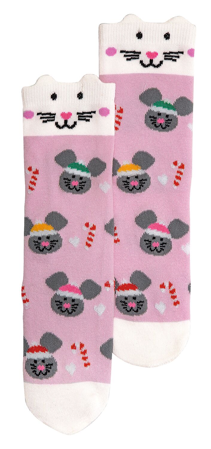 Nachtleuchtende Zauber-Socken Maus